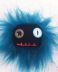Broche mini monstre bleu