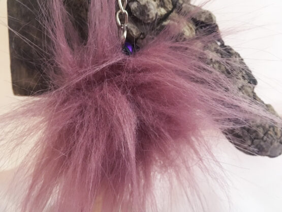 Porte clés mini monstre mauve – Image 3