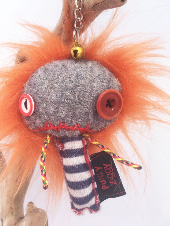 Porte clés punkette cheveux orange – Image 3