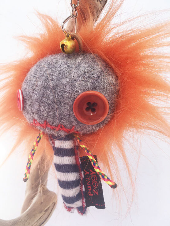 Porte clés punkette cheveux orange – Image 4