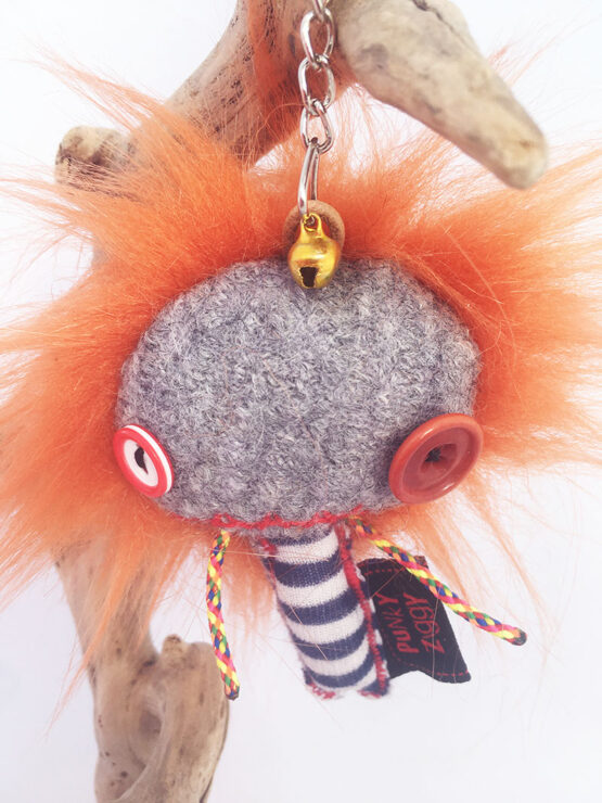 Porte clés punkette cheveux orange – Image 5