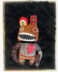 Tableau textile monstre punk au grand ♡