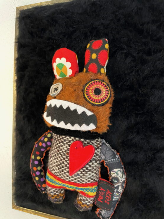Tableau textile monstre punk au grand ♡ – Image 2