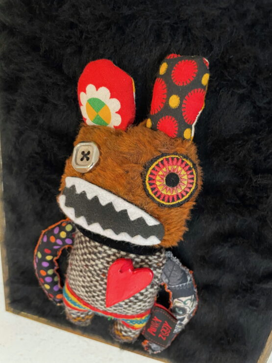 Tableau textile monstre punk au grand ♡ – Image 3