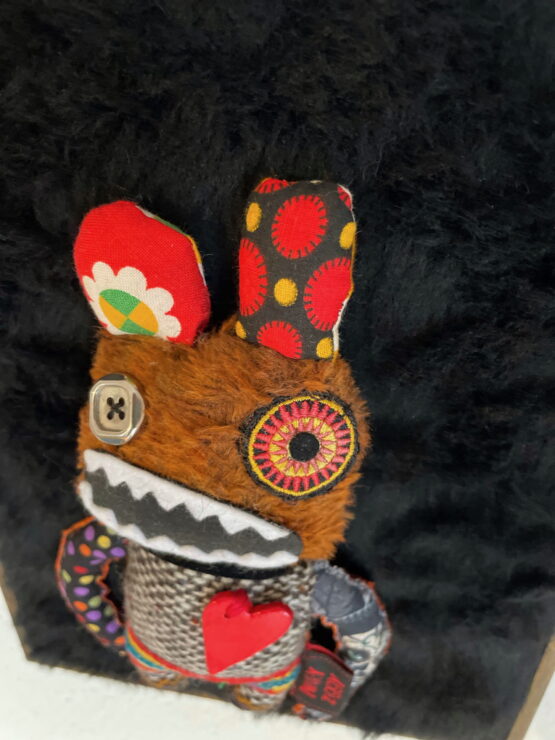 Tableau textile monstre punk au grand ♡ – Image 4