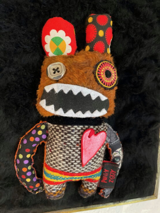 Tableau textile monstre punk au grand ♡ – Image 5