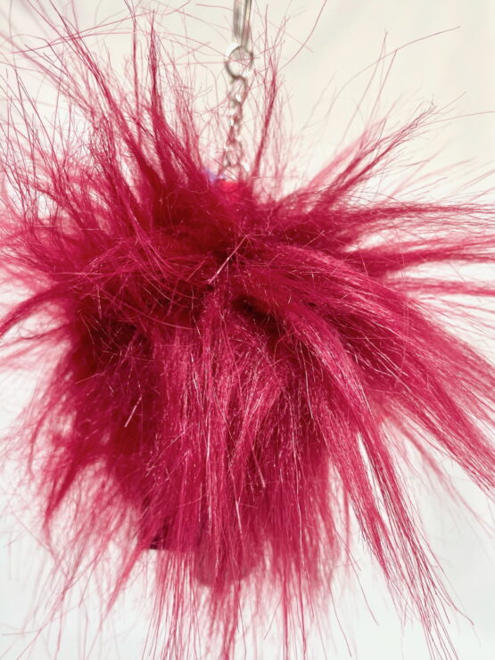 Porte clés punkette cheveux bordeaux – Image 6