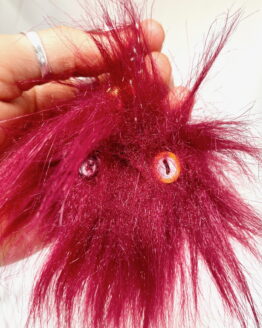 Porte clés mini monstre bordeaux Nyx