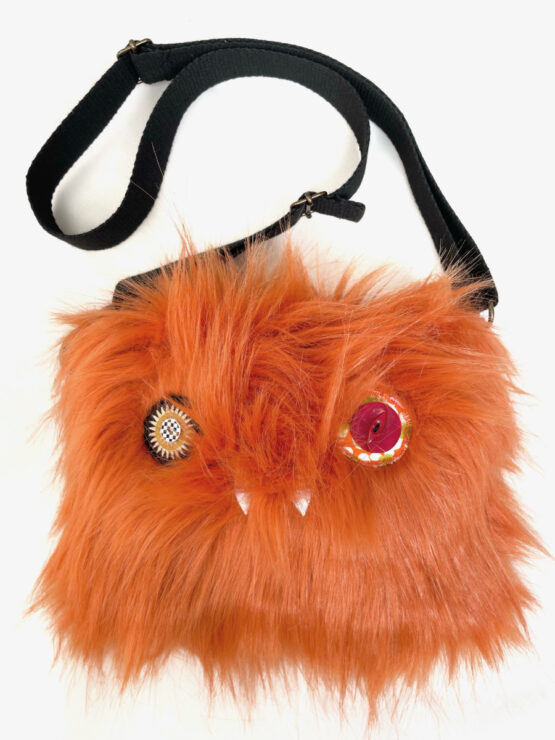 Sac monstre en moumoute orange