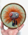 Tableau textile monstre punkette à lunettes