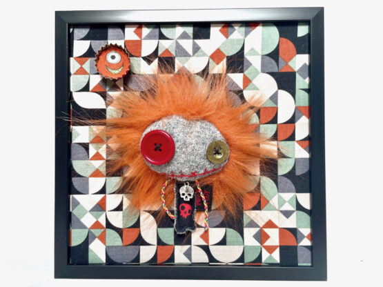 Tableau textile monstre punkette tête de mort – Image 2