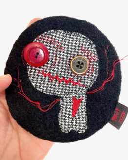 Patch monstre coeur brodé noir