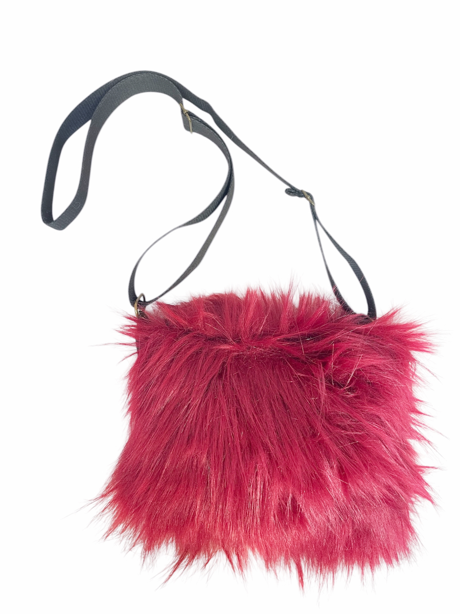 Sac monstre en moumoute bordeaux – Image 6